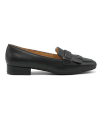 Geryl Block Heel Loafer Black-Sm