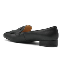 Geryl Block Heel Loafer Black-Sm