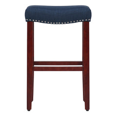 29" Upholstered Backless Saddle Seat Bar Stool