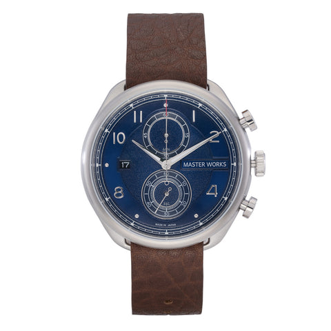 Master Works Mens Dress Sport Leather Watch