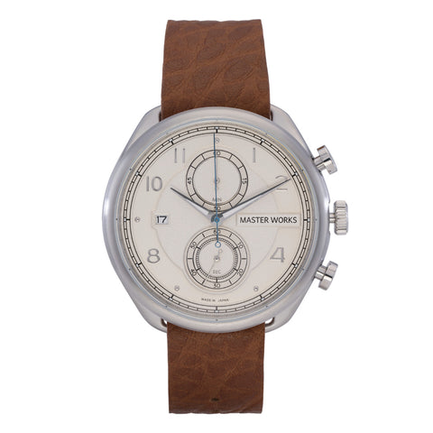 Master Works Mens Dress Sport Leather Watch