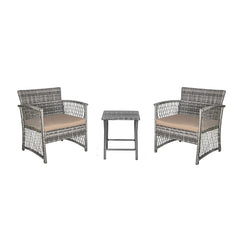 3-Piece Outdoor Patio Seating Conversation Set