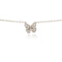  Georgina Jewelry Mini Butterfly Diamond Necklace - Silver - Bonton