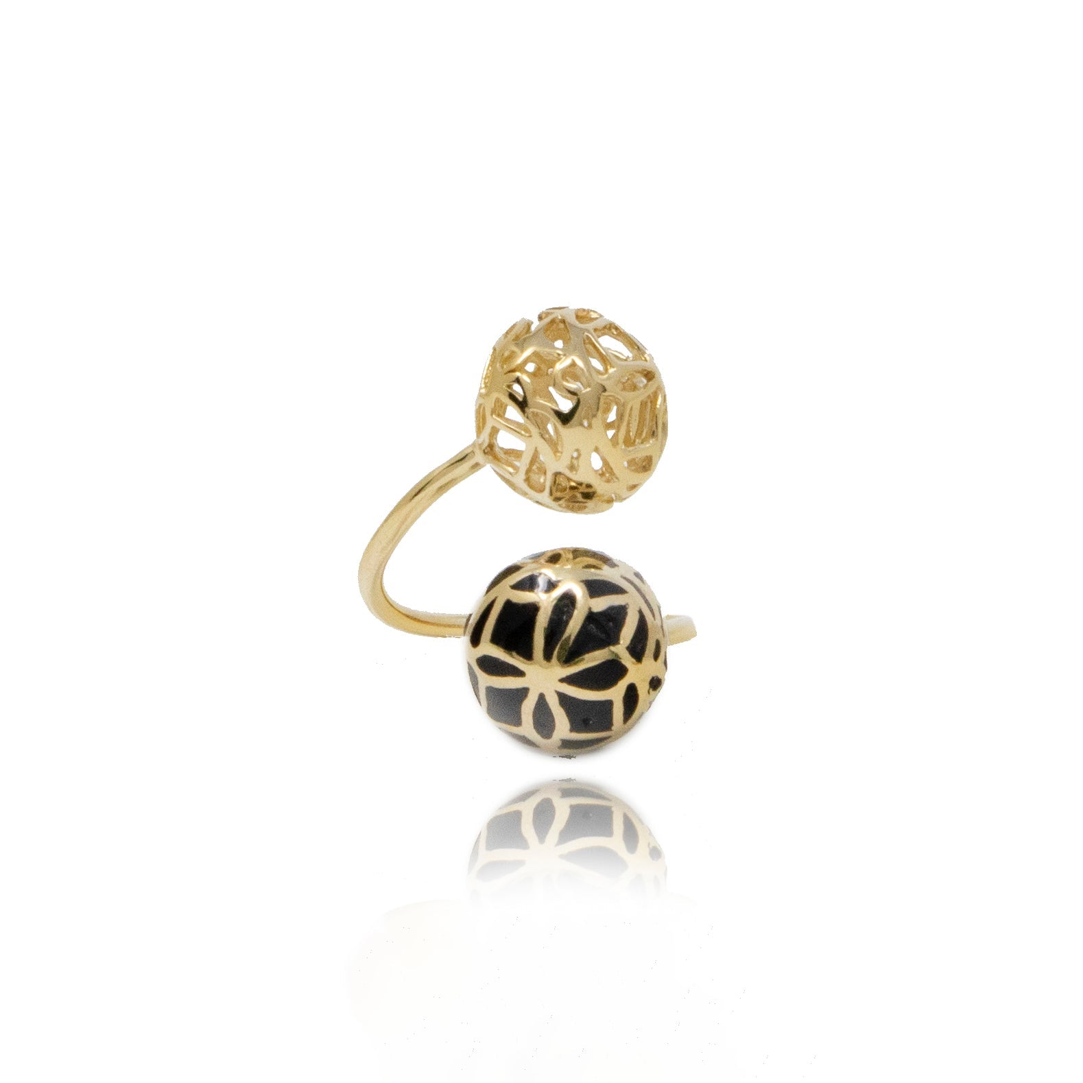  Georgina Jewelry Signature Sphere Resin Ring - Black - Bonton