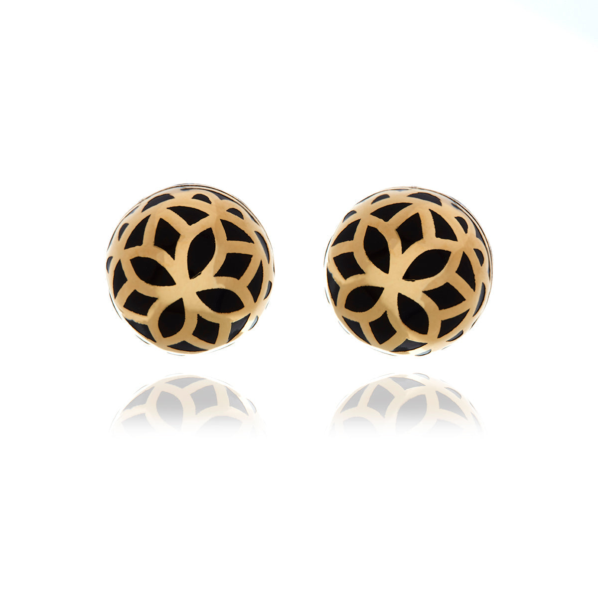  Georgina Jewelry Signature Flower Sphere Earrings - Black - Bonton