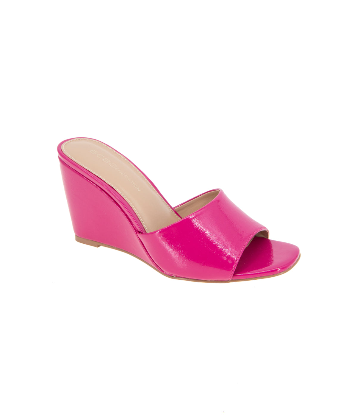  BCBGeneration GIANI Women's Wedge Heels Shoes - Viva Pink Patent - Bonton