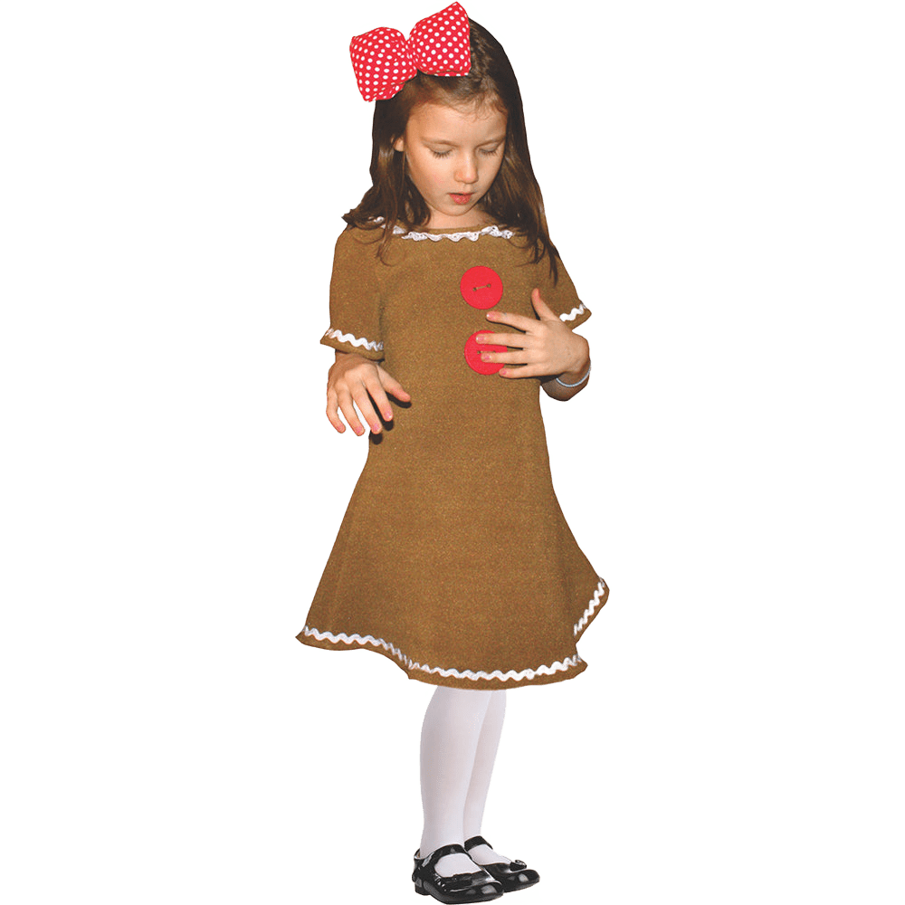  Dress Up America Gingerbread Costume - Kids by Dress Up America - Large (12-14) - Bonton