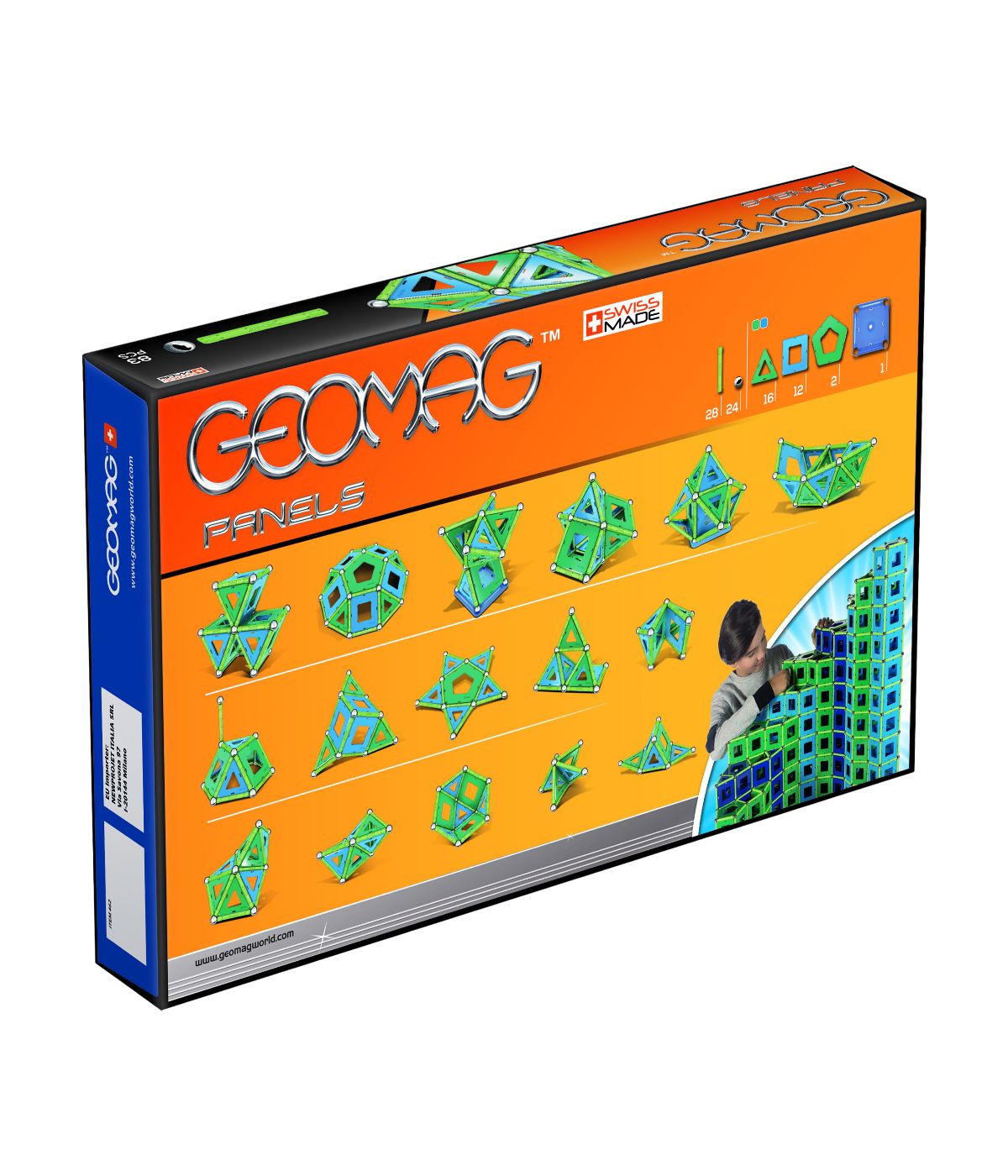  Geomag Panels: 83 Pcs Multi - Multi - Bonton