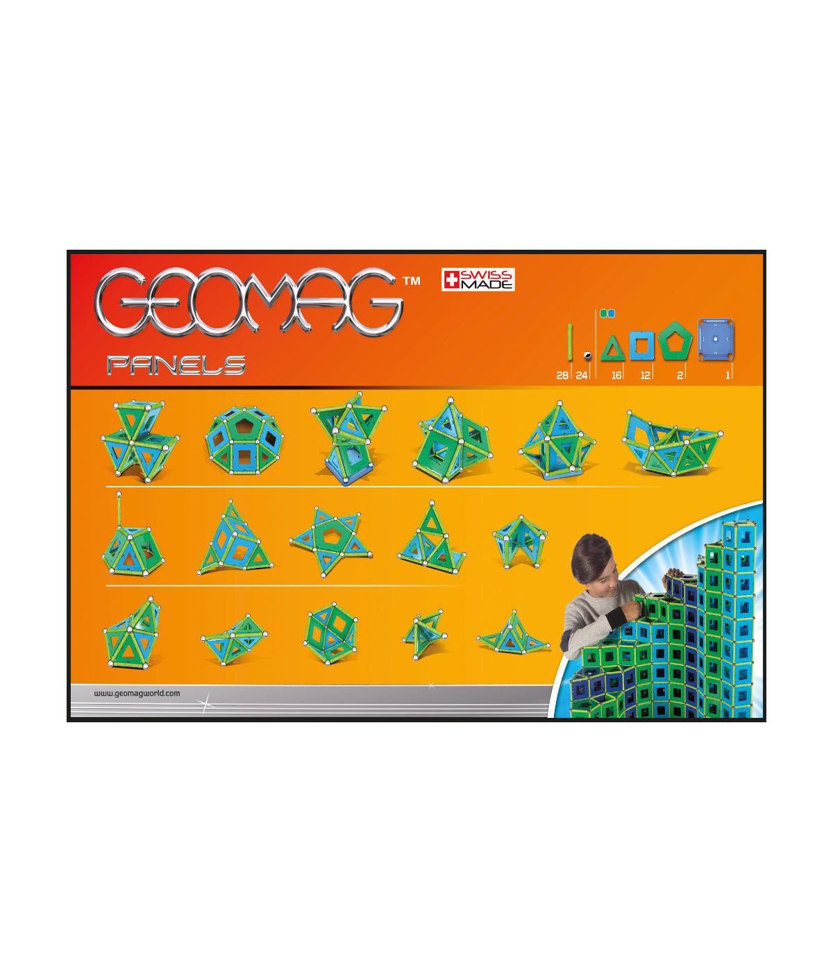  Geomag Panels: 83 Pcs Multi - Multi - Bonton