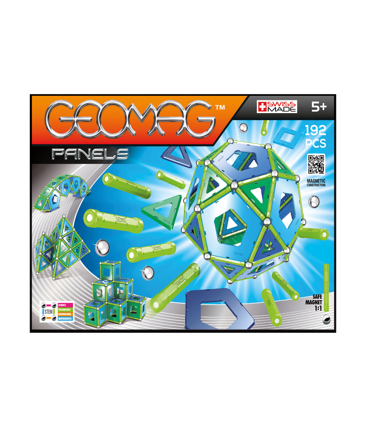  Geomag Panels: 192 Pcs Multi - Multi - Bonton