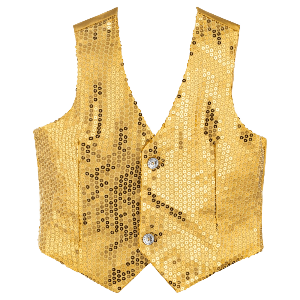  Dress Up America Gold Sequin Vest - Adults by Dress Up America - Large - Bonton