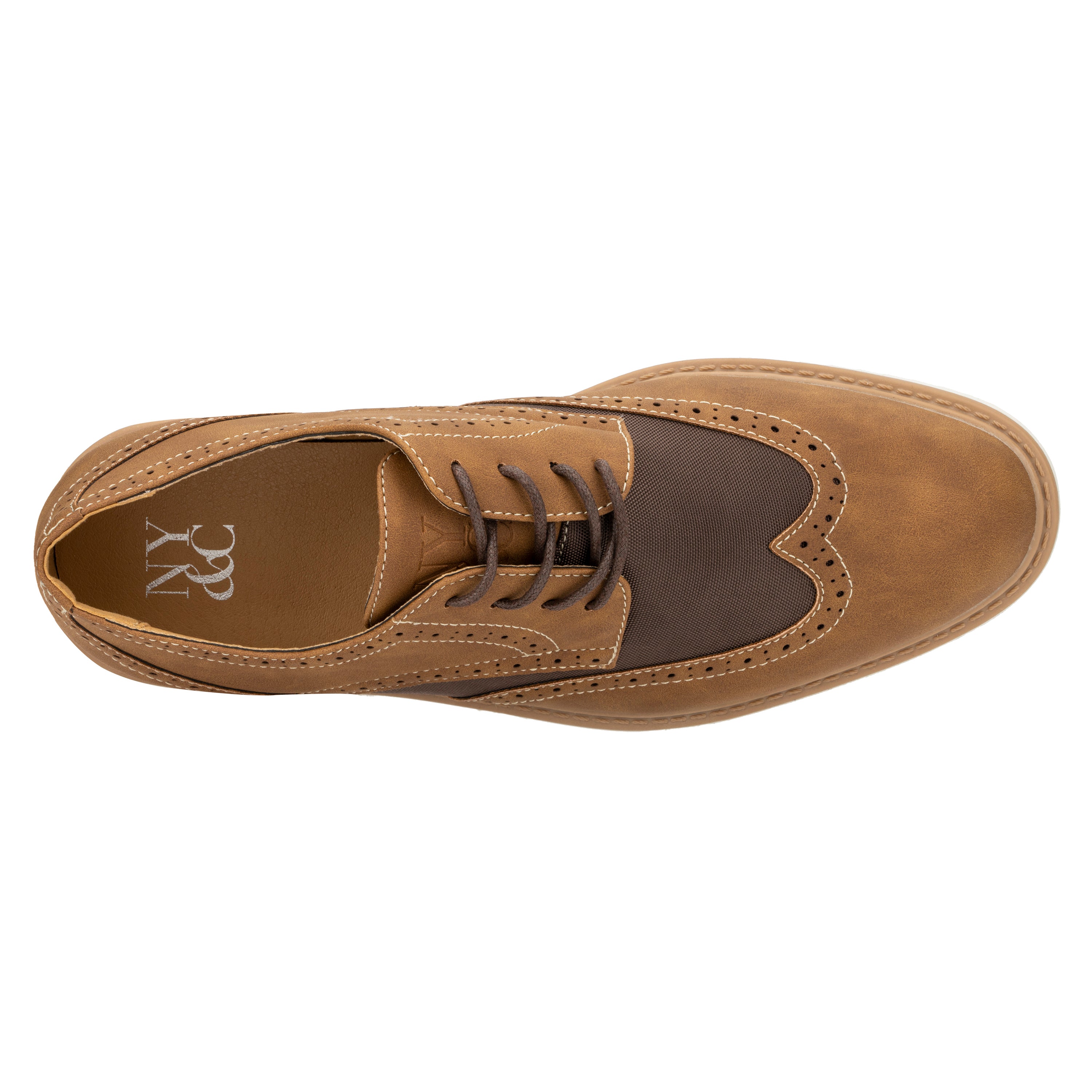  New York & Company Men's Tyler Wingtip Oxford - Brown - Bonton