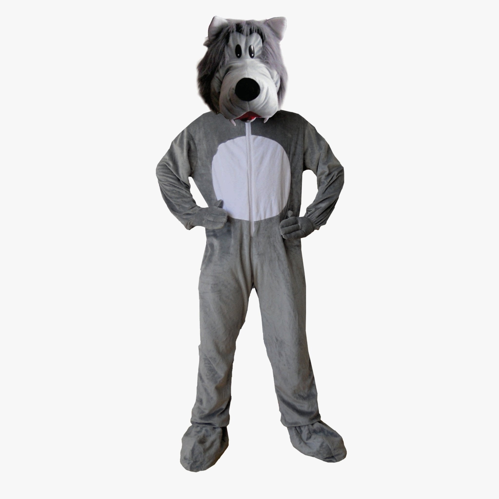  Dress Up America Gray Wolf Mascot - Kids by Dress Up America - Large (12-14) - Bonton