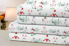 Bibb Home Printed Cotton 4 Piece Sheet Set.