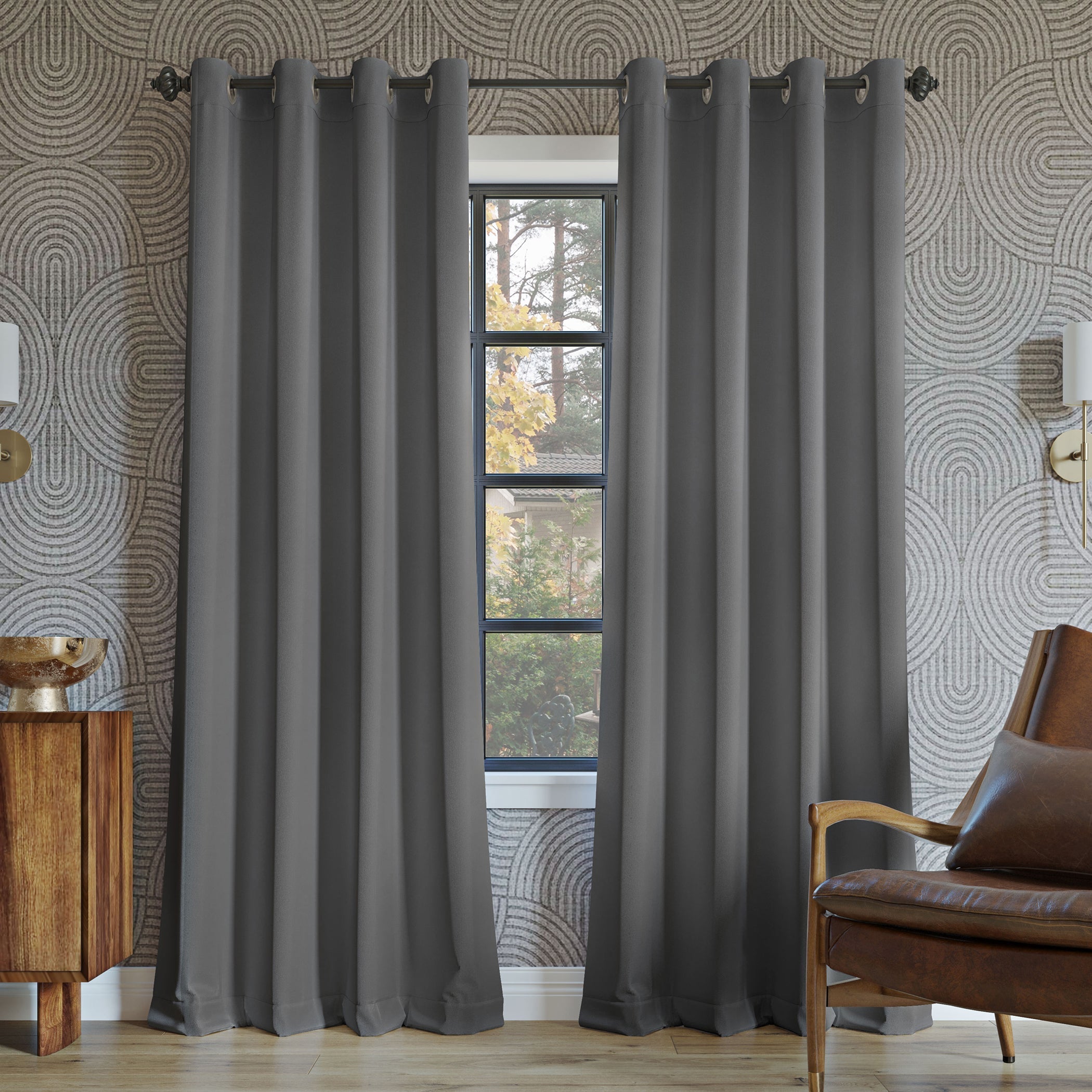  Rocco Theater Grade Extreme 100% Blackout Grommet Curtain Panel - Pearl - Bonton