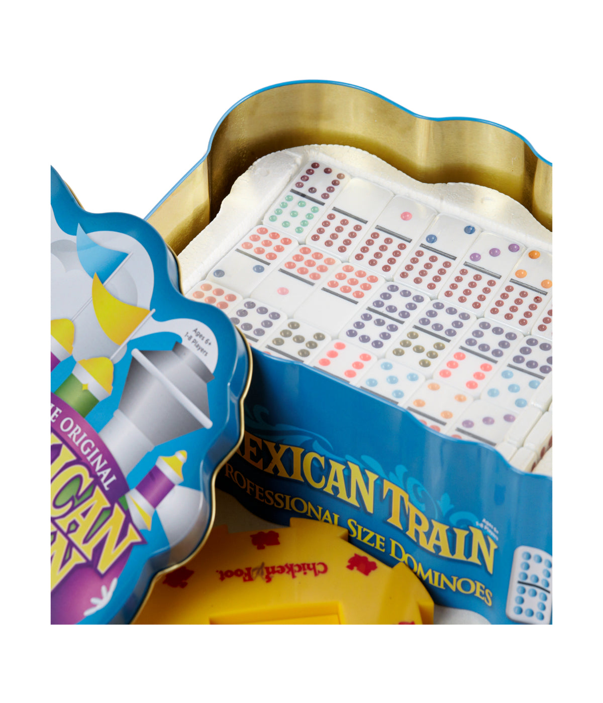  Mexican Train Deluxe Traditional Double 12 Domino Set with Dots Multi - Multi - Bonton