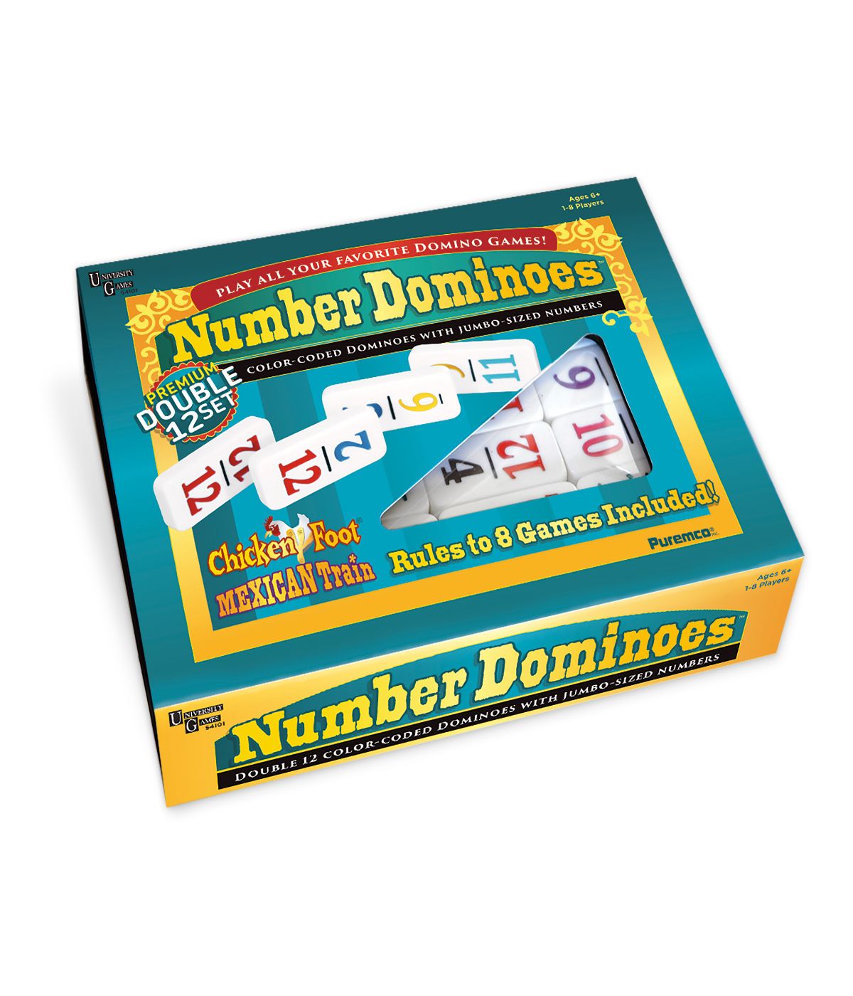  Number Dominoes - Premium Double 12 Set Multi - Multi - Bonton