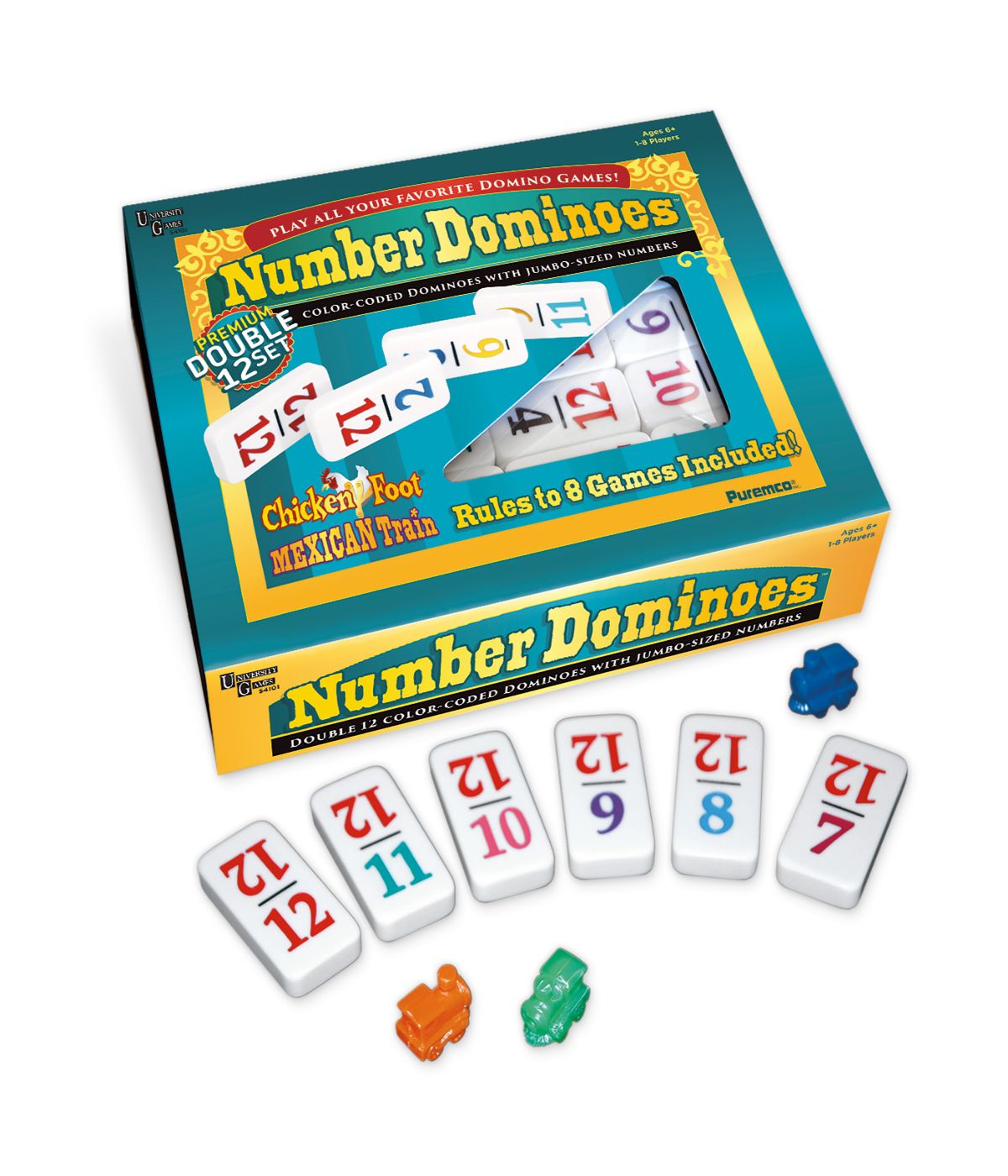  Number Dominoes - Premium Double 12 Set Multi - Multi - Bonton