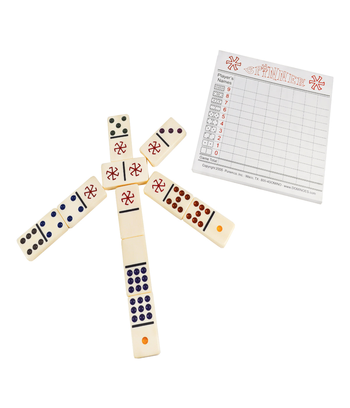  Spinner Dominoes Game Multi - Multi - Bonton