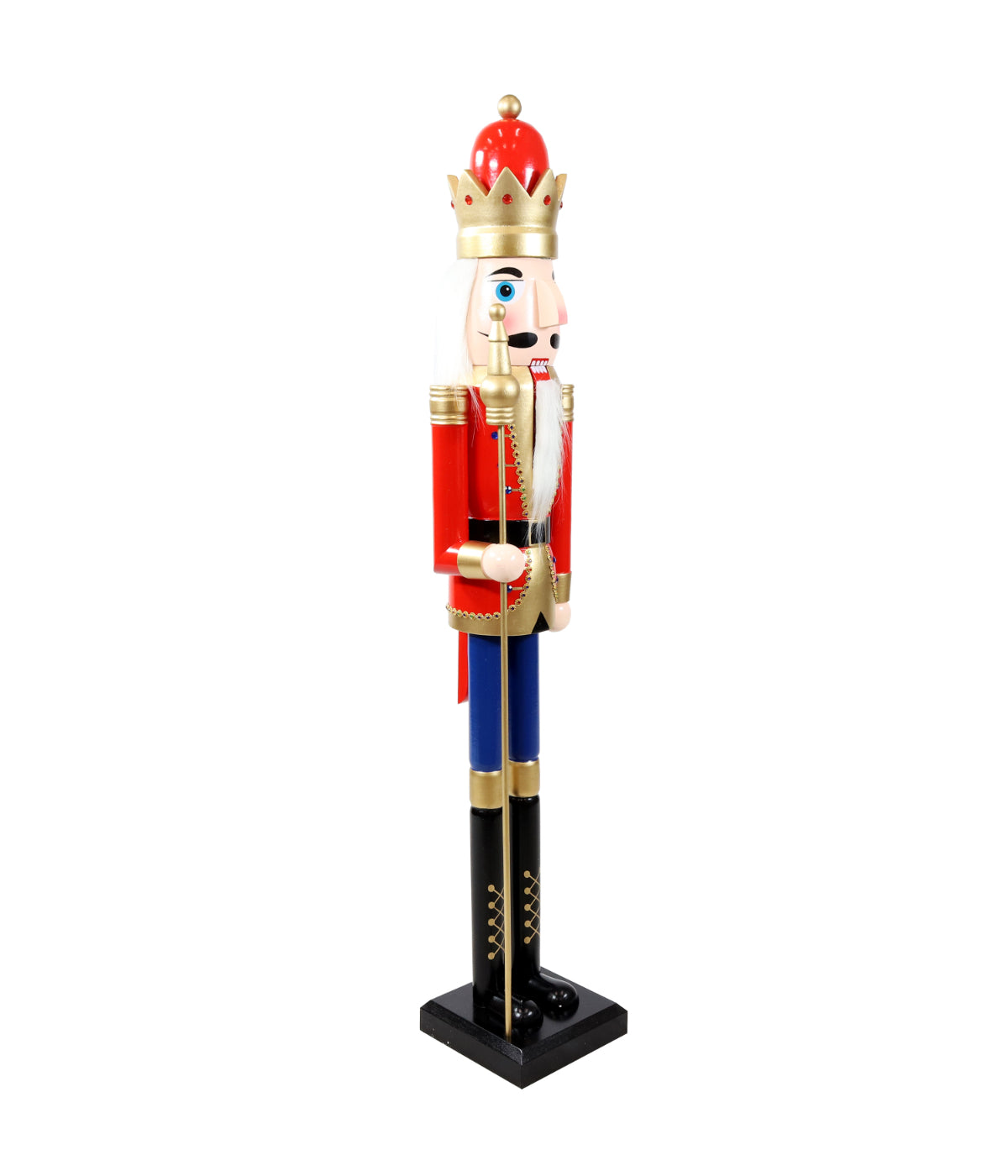  Sunnydaze Decor Arnold the Strong Indoor Christmas Wooden Nutcracker Statue - Red - Bonton