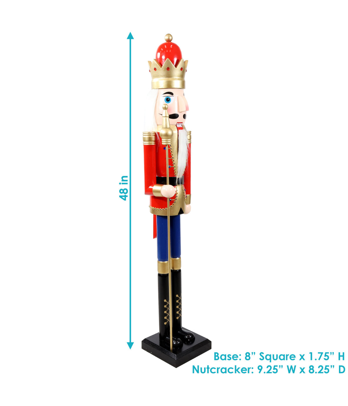  Sunnydaze Decor Arnold the Strong Indoor Christmas Wooden Nutcracker Statue - Red - Bonton