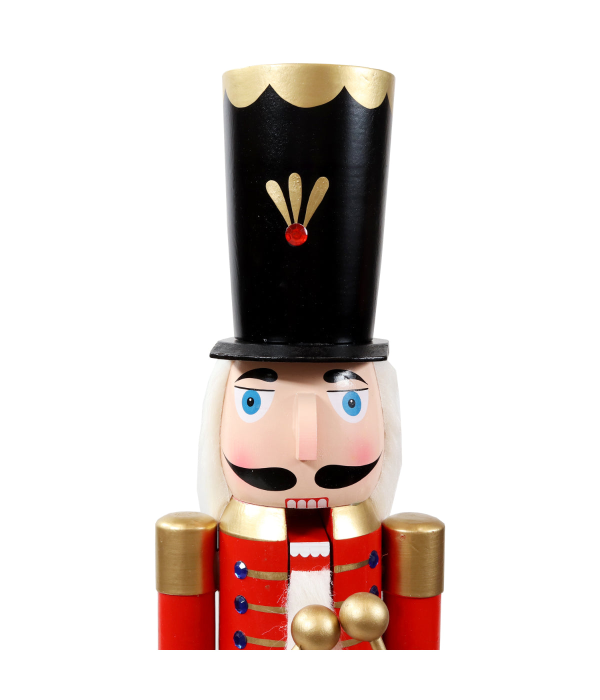  Sunnydaze Decor Noah the Harmonious Christmas Wooden Nutcracker Statue - Red - Bonton