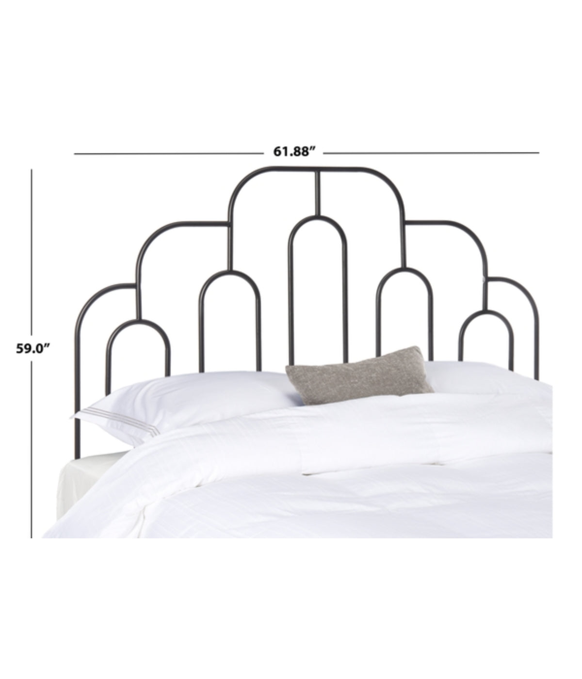 Paloma Metal Retro Headboard Black