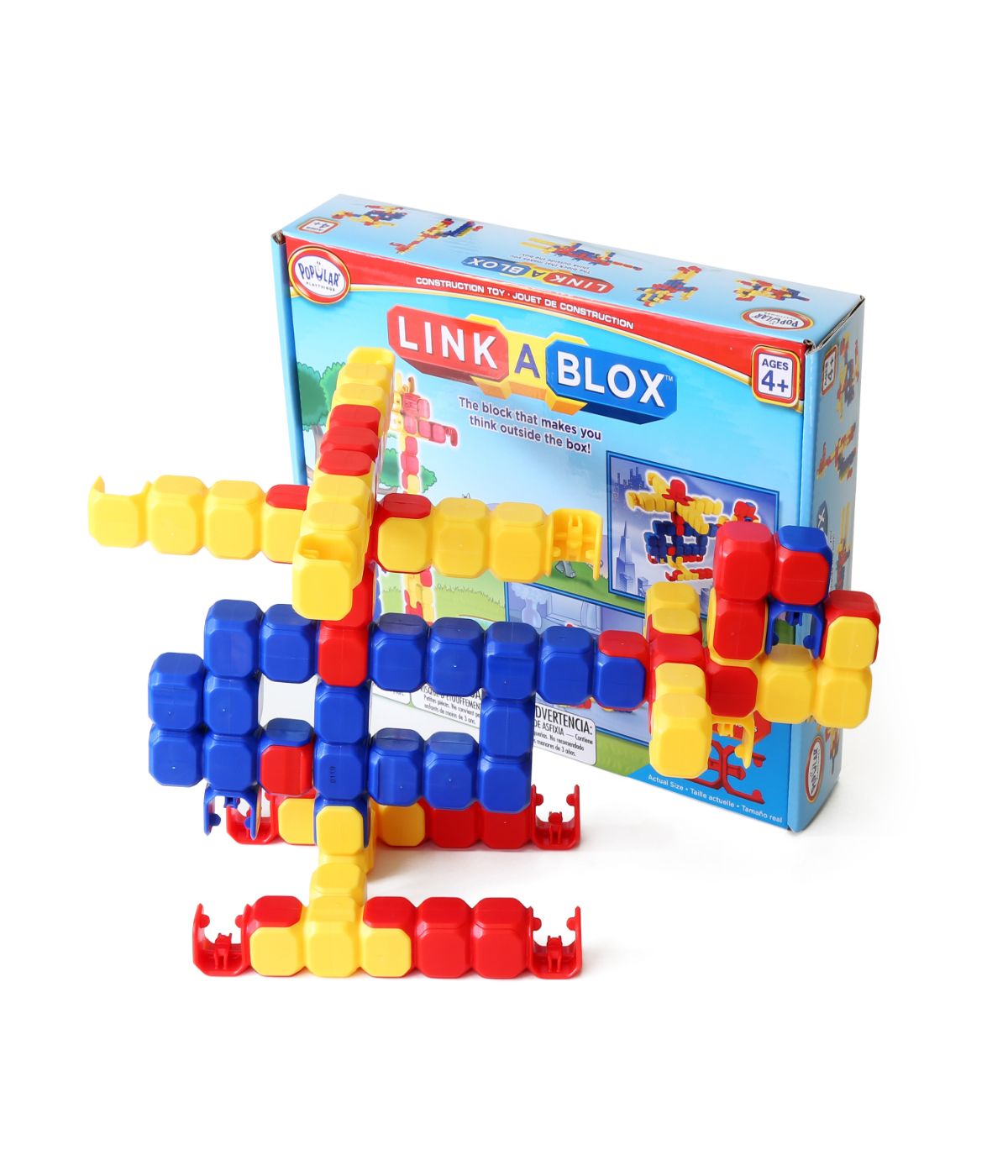  LinkaBlox Construction Toy: 60 Pcs Multi - Multi - Bonton