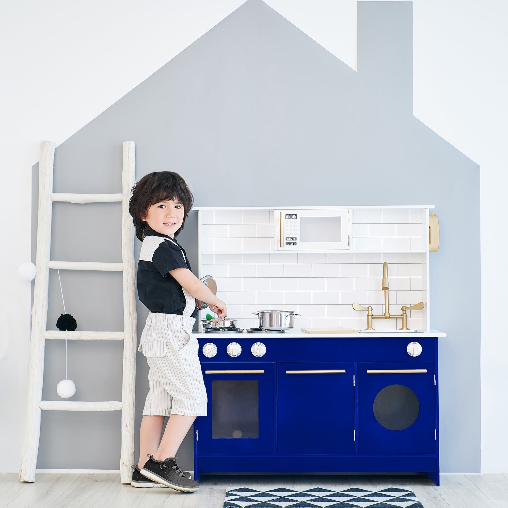  Teamson Kids Teamson Kids - Little Chef Berlin Modern Play Kitchen - Grey / White - Bonton