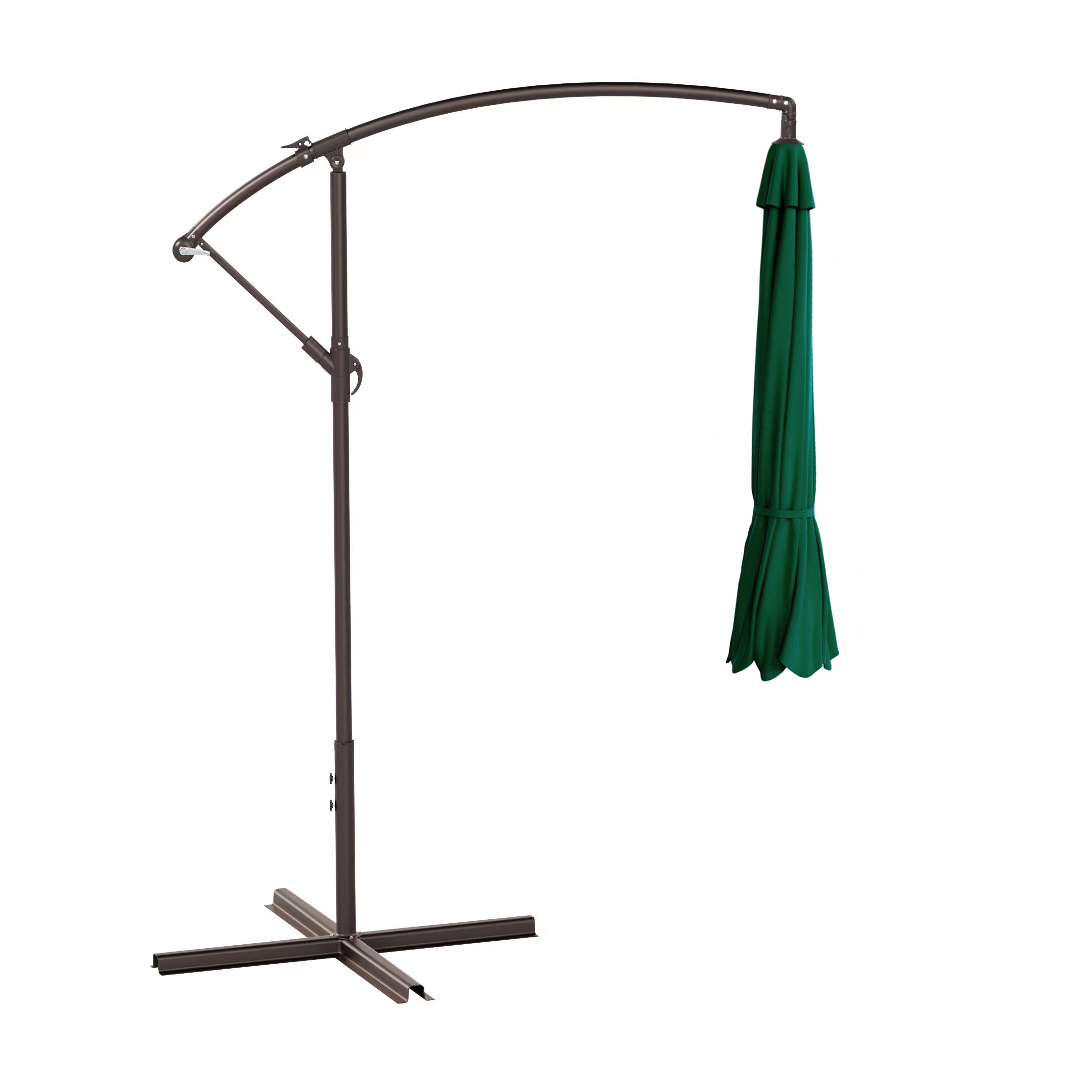  Westin Furniture 10 Ft Outdoor Patio Cantilever Offset Umbrella - Dark Green - Bonton