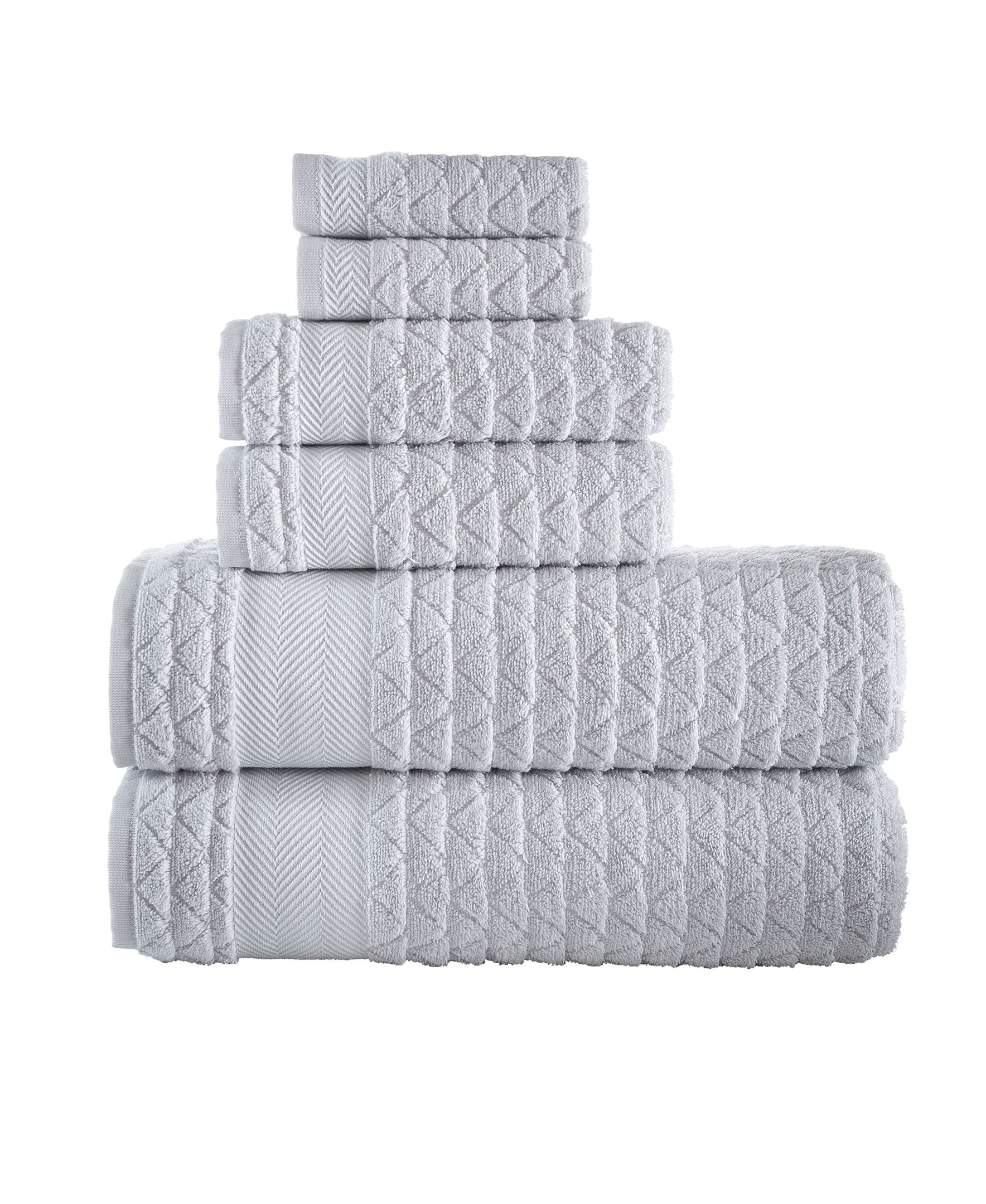  Brooks Brothers Herringbone 6 Piece Towel Set - Navy - Bonton