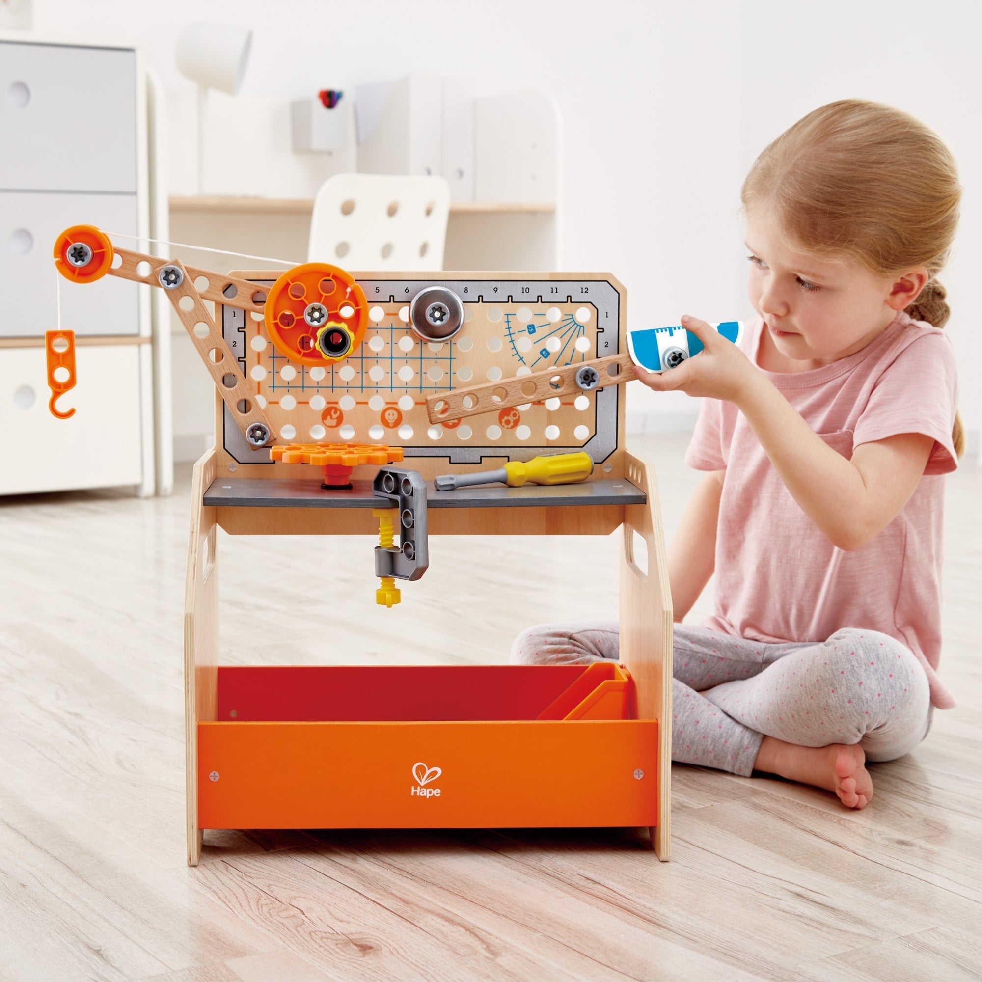  Hape Hape Junior Inventor Discovery Scientific Workbench Building Set, 58 Piece - Multi - Bonton