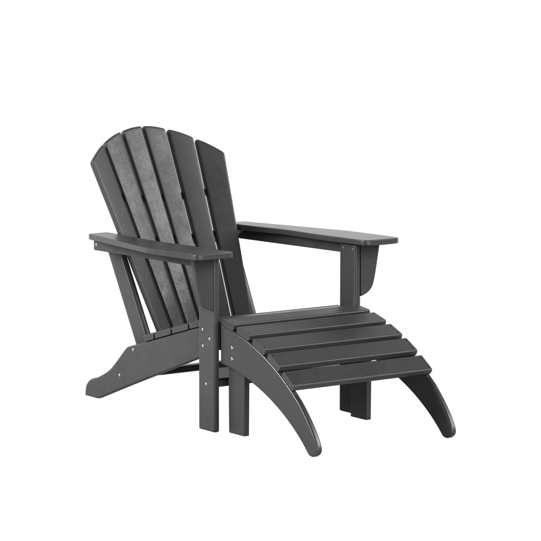  Westin Furniture Altura Outdoor Adirondack Chair With Ottoman 4-Piece Set - Red - Bonton