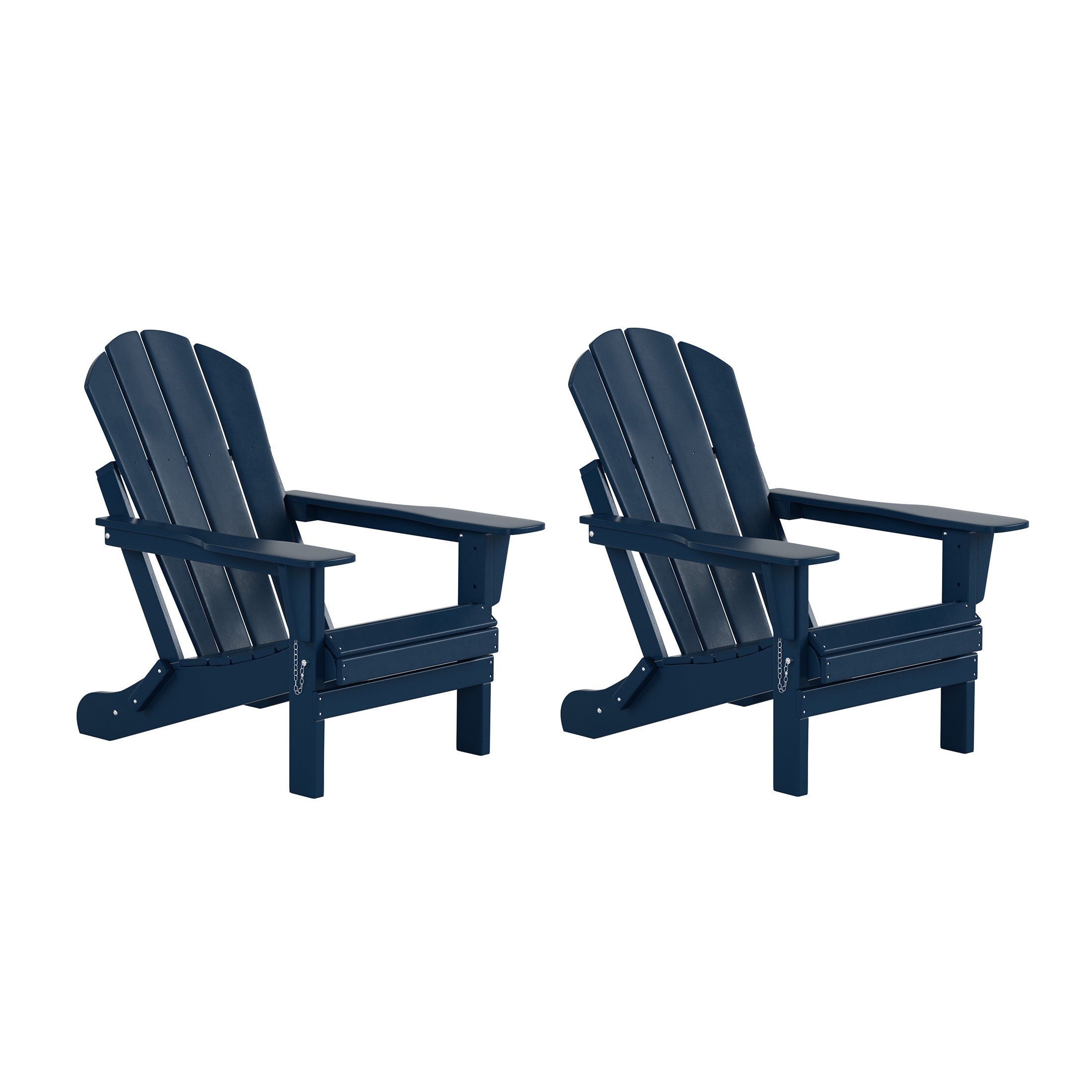  Westin Furniture Outdoor Folding Adirondack Chair, Set of 2 - Weathered Wood - Bonton