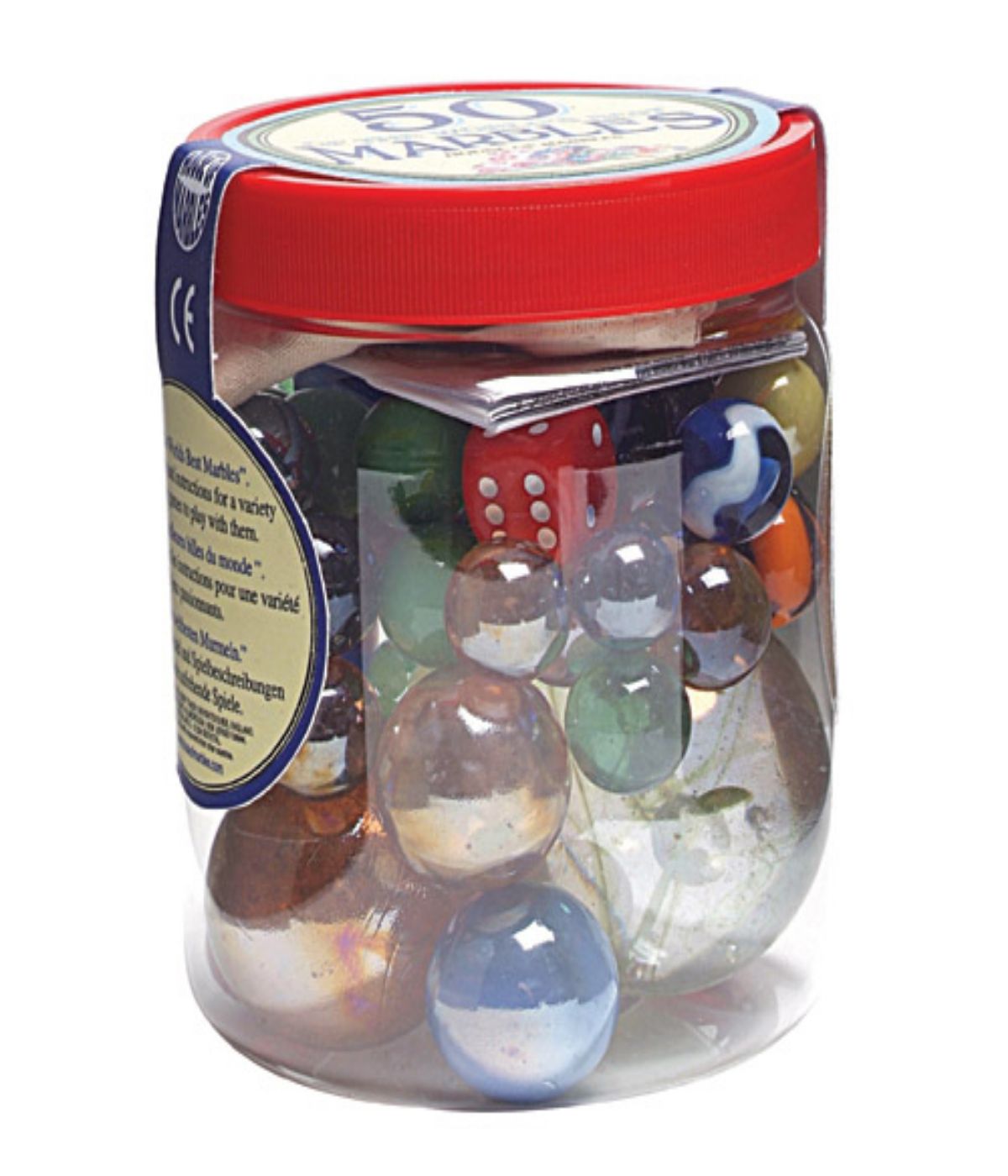  Tub of 50 Marbles Multi - Multi - Bonton