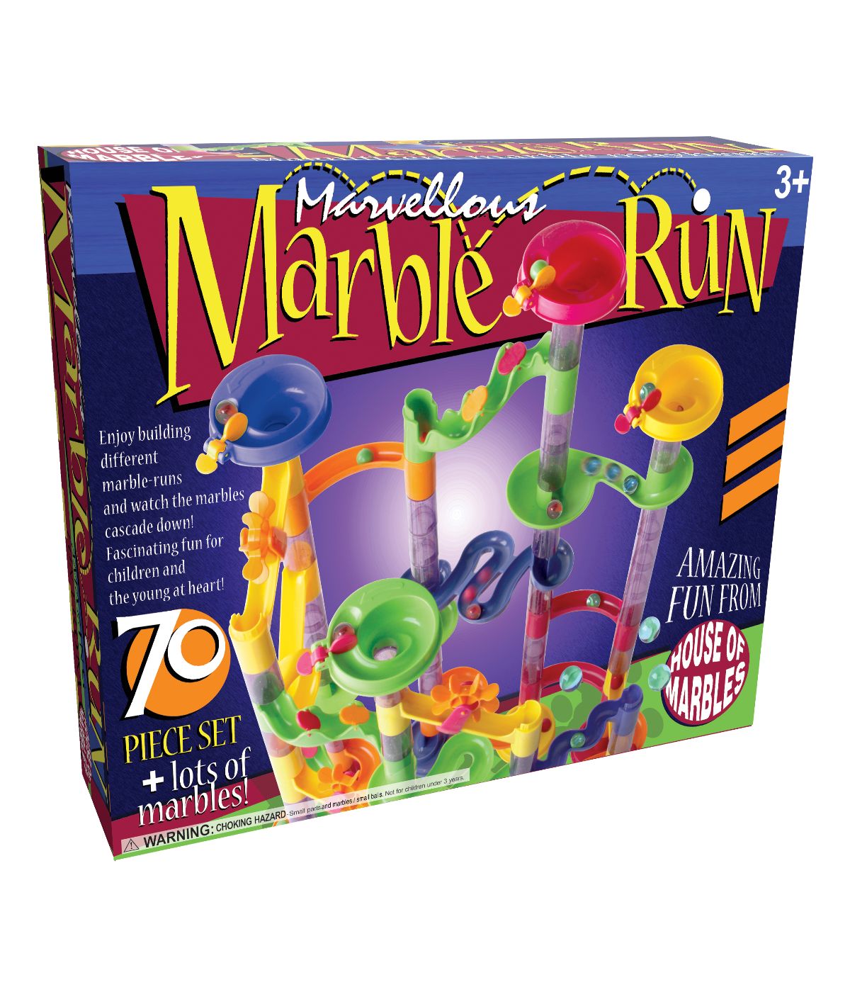  Marvellous Marble Run - 70 Piece Set Multi - Multi - Bonton