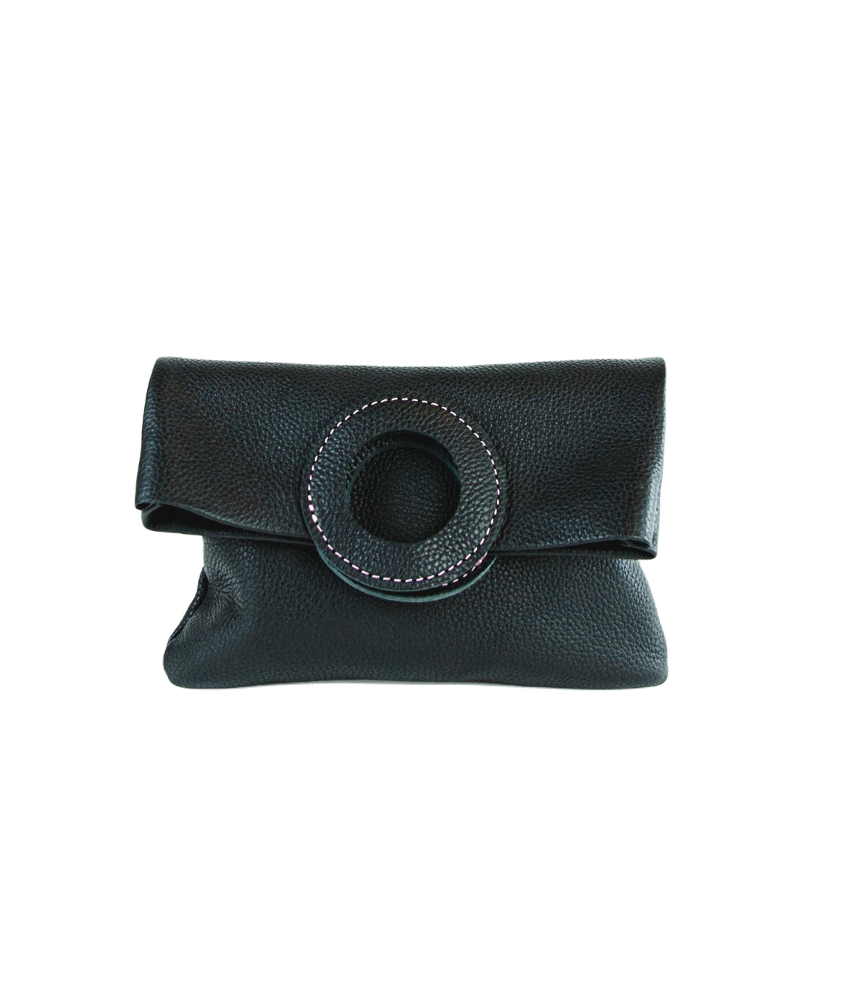  Honeymouth Daphne Clutch Bag - Pebbled Licorice - Bonton