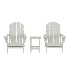 3-Piece Outdoor Patio Adirondack Conversation Seating Set