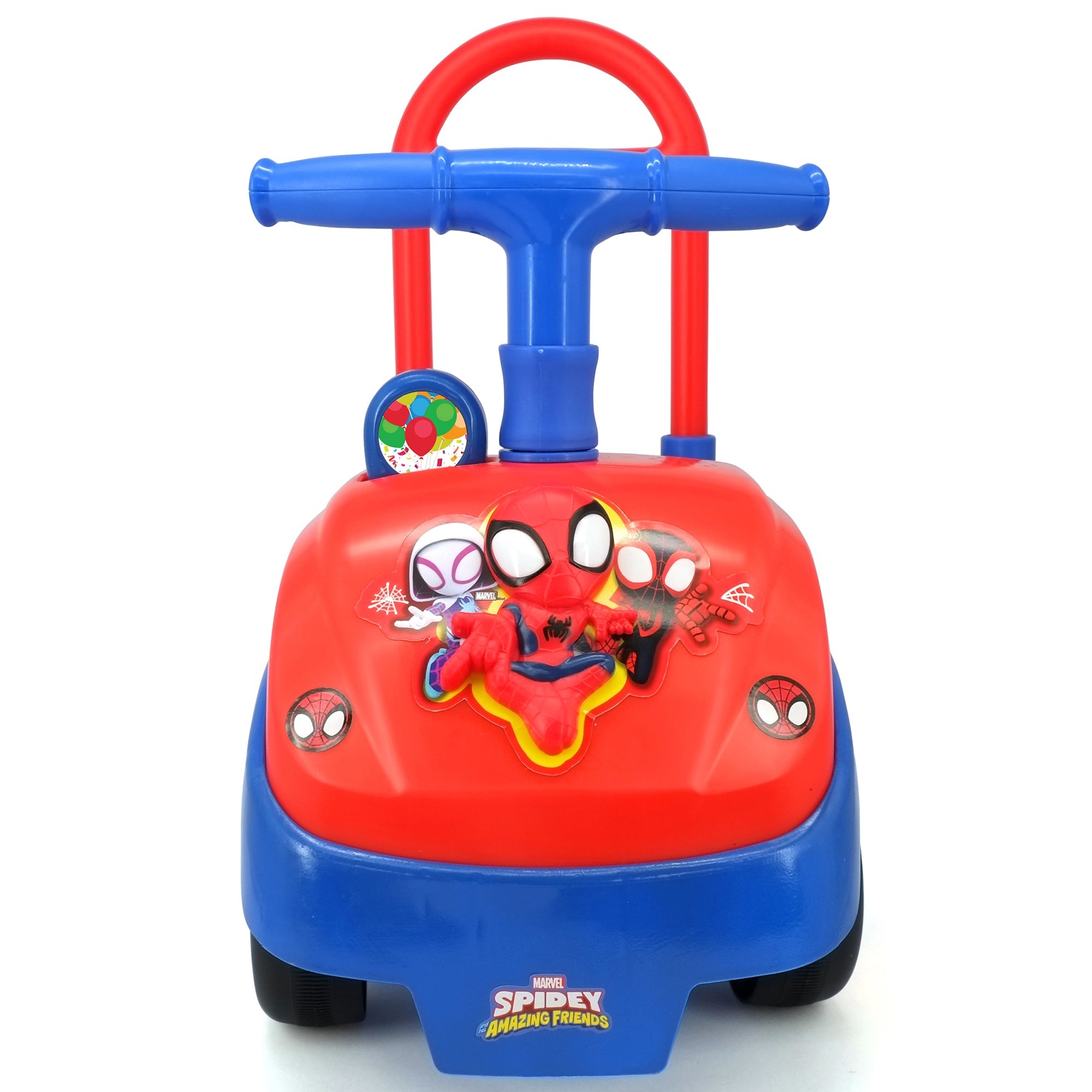  Kiddieland Kiddieland: Foldable Handle Ride-On - Spidey - Foot To Floor Vehicle, Spiderman, Interactive Dashboard & Sounds, Toy Phone, Toddlers & Kids 18-36mo - Multi - Bonton