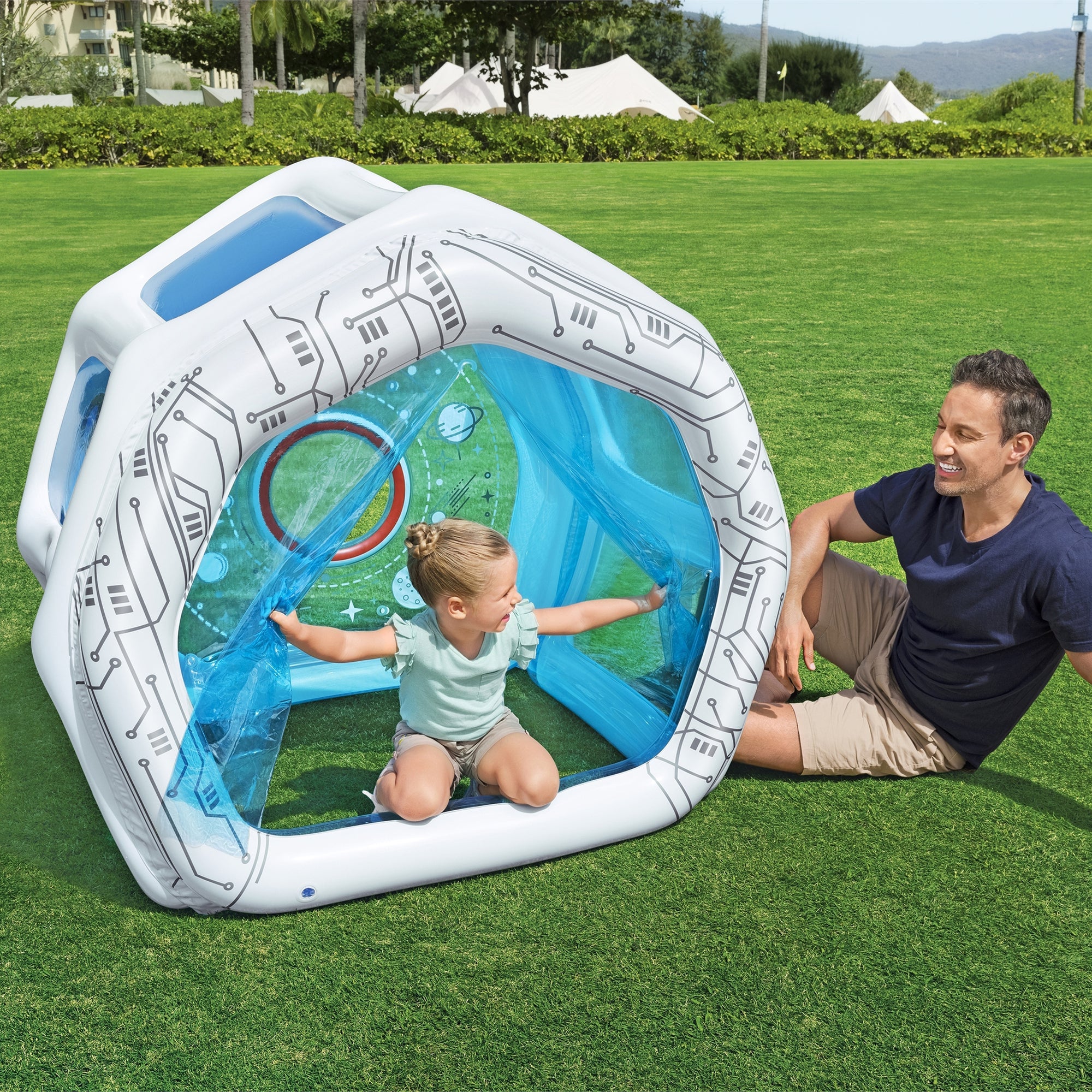  Bestway Bestway Space Station Exploration Kids Inflatable Playhouse - Multi - Bonton