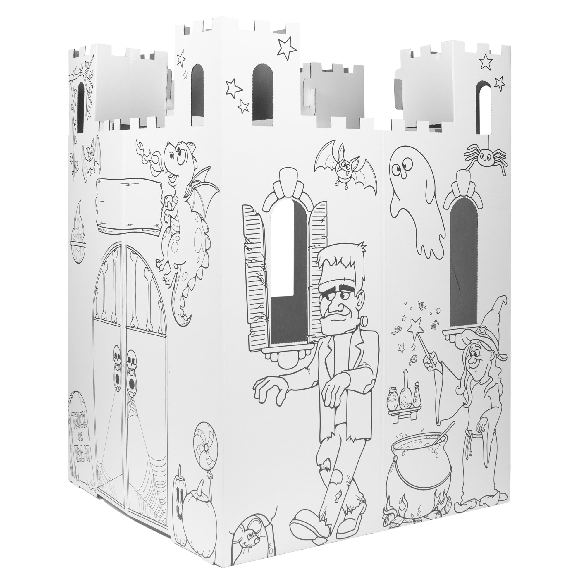  Easy Playhouse Easy Playhouse Haunted Castle- Decorate & Personalize - White - Bonton