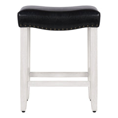 24" Upholstered Saddle Seat Counter Stool