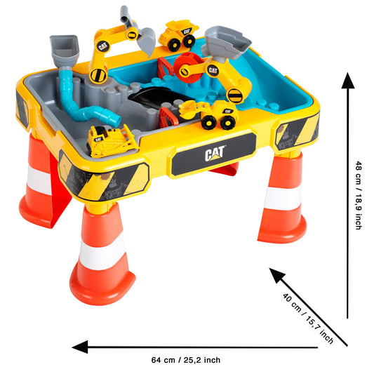 CAT: Sand and Water Play Table, Kids Pretend Play, Construction Toys, Ages 18 Months+-Multi-One Size-2