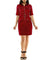 4 Pocket Zip Up Sharkskin Shirtdress Red Riding Hood