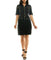 4 Pocket Zip Up Sharkskin Shirtdress Very Black