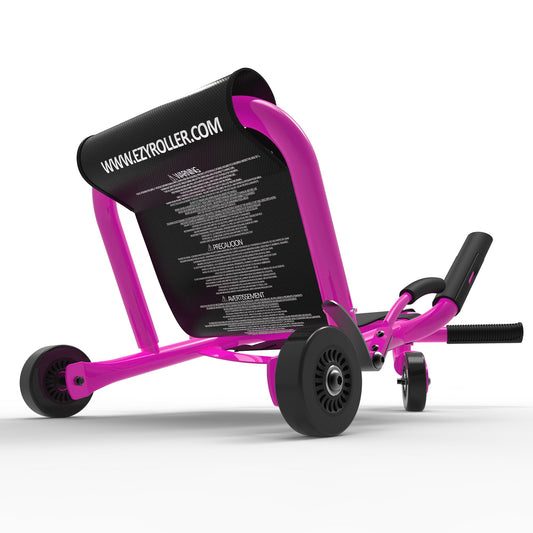 EzyRoller: Mini - Pink - Ride-On Scooter, Cambering Motion, Pedal Free Cart, Hand Brakes, Extendable Frame, 45lb Capacity, Toddler & Kids Ages 2+-Multi-One Size-2