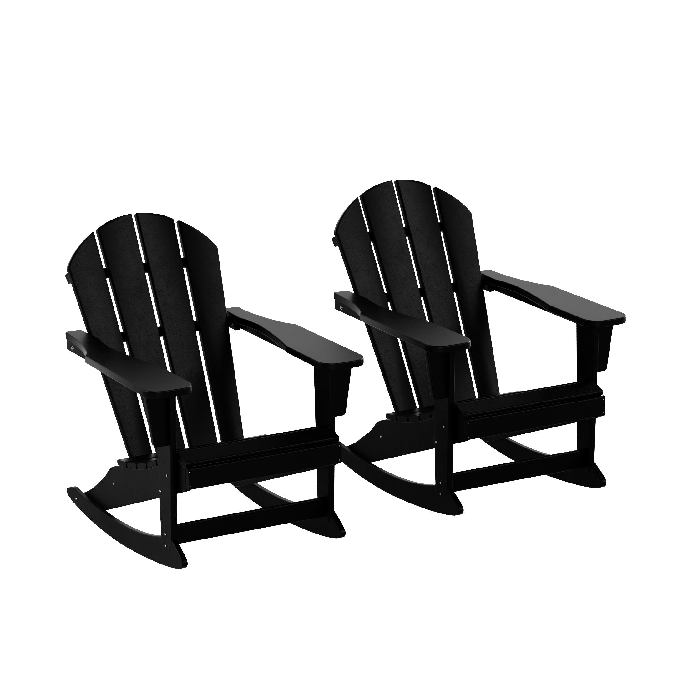  Westin Furniture Outdoor Patio Porch Rocking Adirondack Chair, Set of 2 - Sand - Bonton