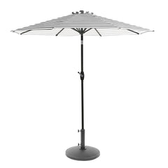 9 ft Outdoor Patio Market Table Umbrella with Round Resin Base