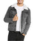 Sherpa Collar Gray Denim Jacket