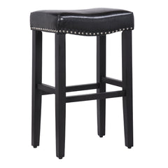 29" Upholstered Backless Saddle Seat Bar Stool